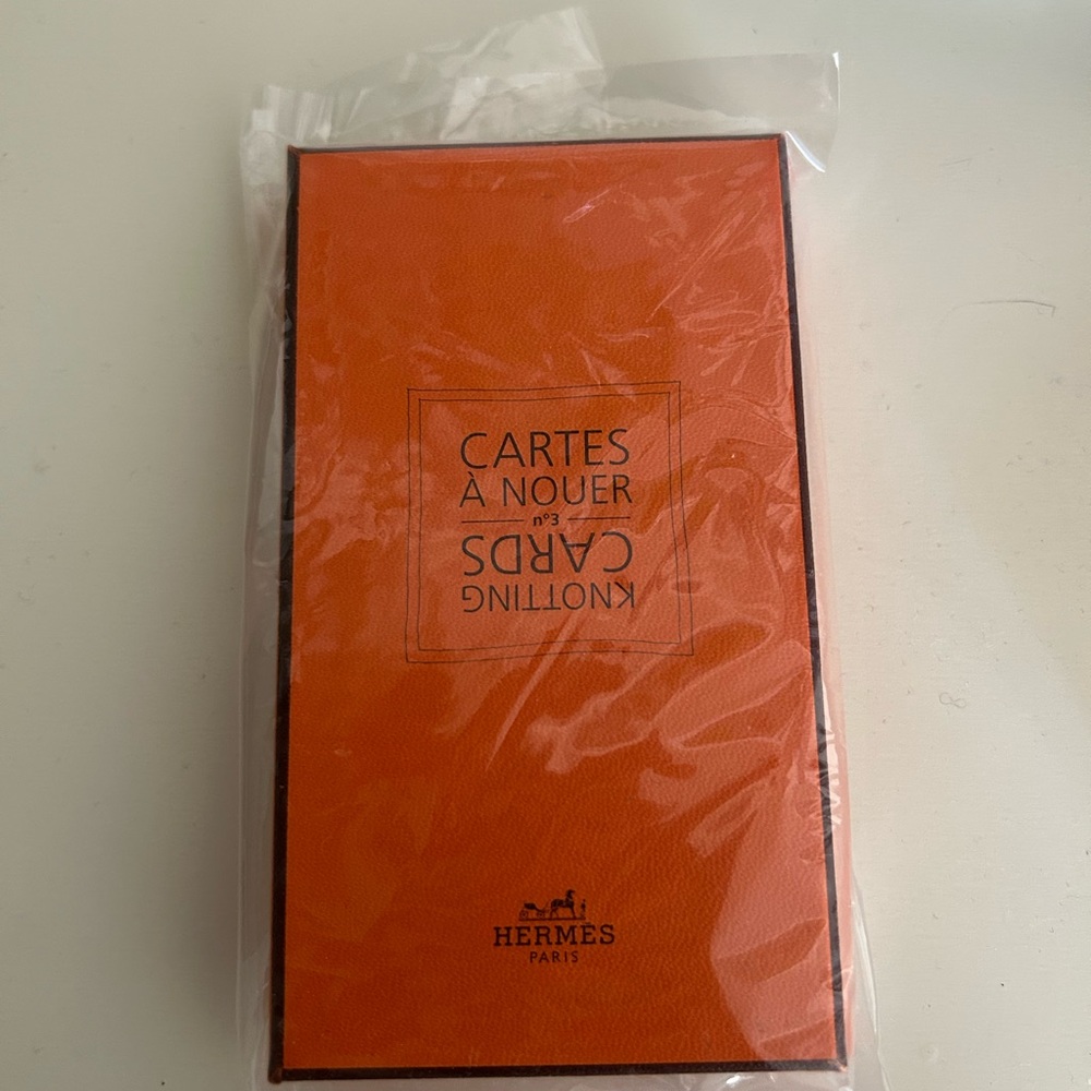 Hermès Orange Knotting Cards